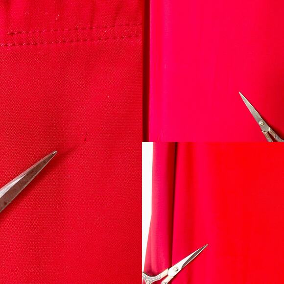 VTG 90s/Y2k Red Hot Chrome Rhinestone Studded Latin Mermaid Tango Midi Skirt 2XL - Picture 11 of 11